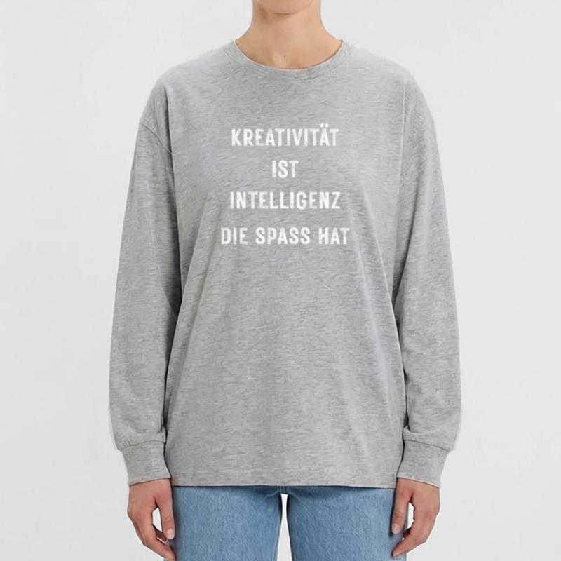 La créativité, c’est l’intelligence qui s’amuse – Stateme T-shirt manches longues oversize