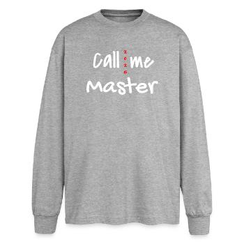 Master 2026 Graduation Graduation - Oversized Long Sleeve T-Shirt - sports grey - Front - AI Model Female 180 light (180cm)