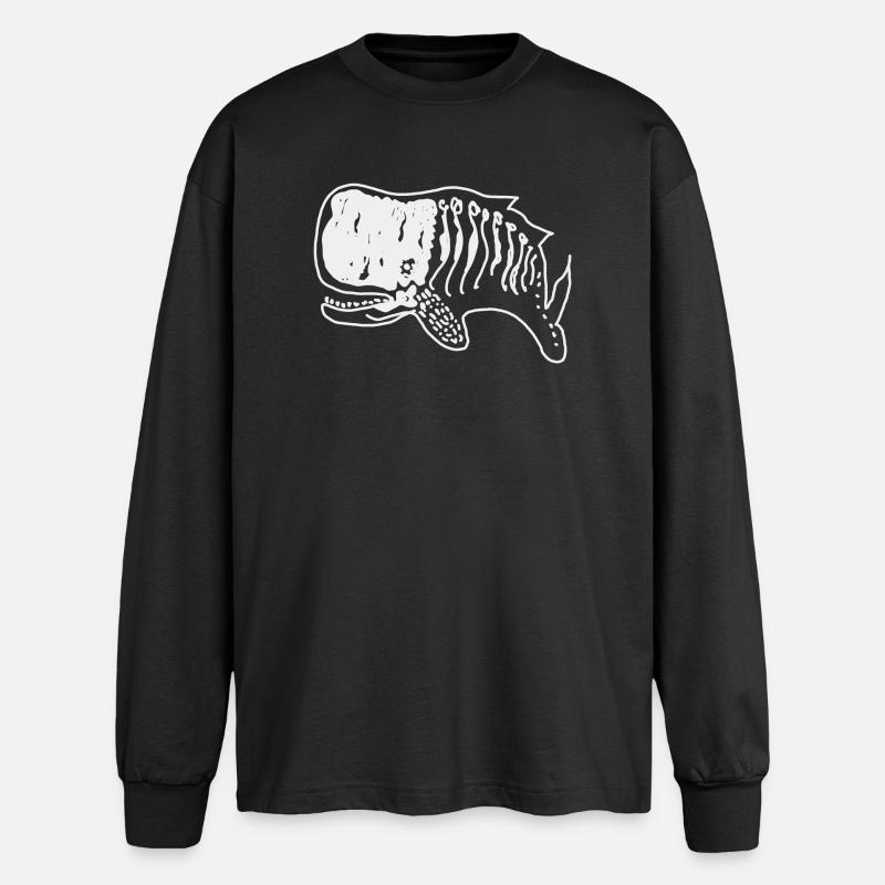 Wal  - Oversized Langarmshirt  - Schwarz