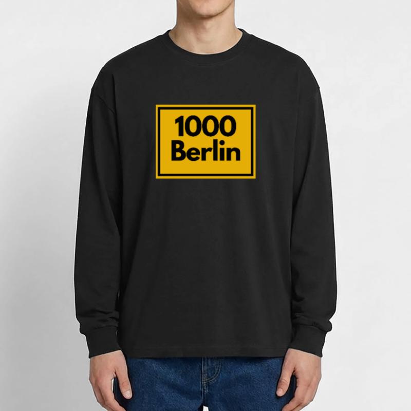 OLD POSTCODE POSTCODE RETRO 1000 BERLIN CAPITAL Oversized Long Sleeve T-Shirt
