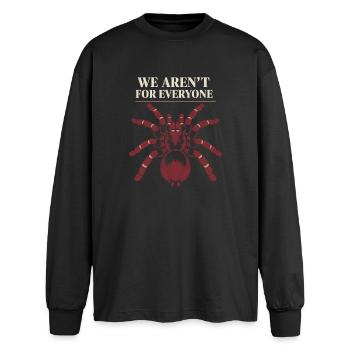 Tarantula Tarantula Holder Spider Owner - Oversized Long Sleeve T-Shirt - black - Front - AI Model Male 185 light (185cm)