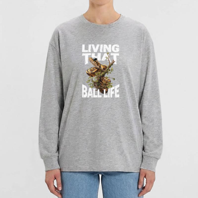 Königspython Schlangen Liebhaber Terrarium Python Oversized Langarmshirt 