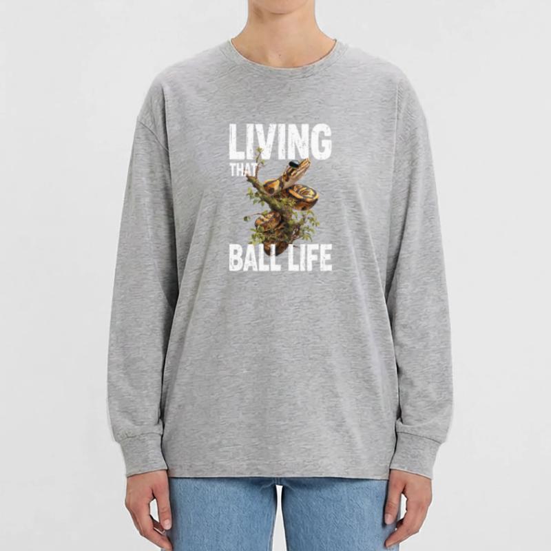 King Python Snakes Lover Terrarium Python Oversized Long Sleeve T-Shirt
