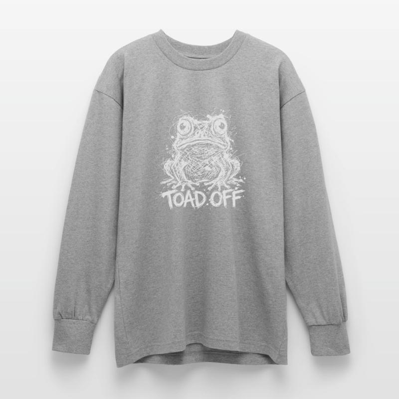 Toad Off Internet Meme Frog Oversized Long Sleeve T-Shirt