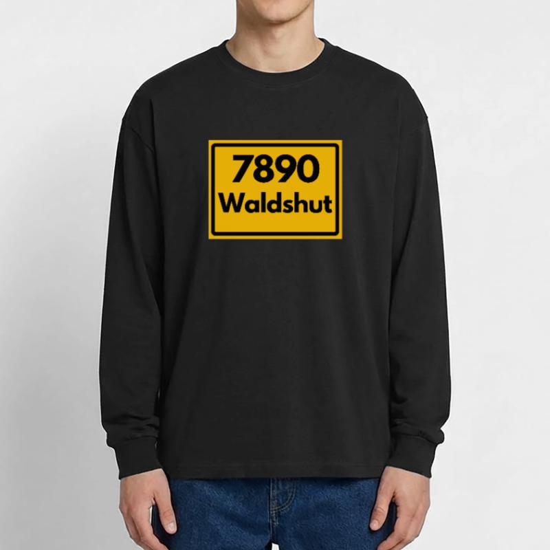 OLD POSTCODE POSTCODE RETRO 7890 WALDSHUT HEIMAT Oversized Long Sleeve T-Shirt