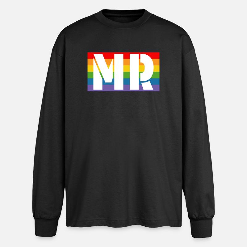 Rainbow shirt MR - Oversized Long Sleeve T-Shirt - black