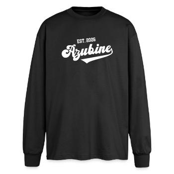 Trainee est. 2026 Start of apprenticeship trainee - Oversized Long Sleeve T-Shirt - black - Front - AI Model Male 185 light (185cm)