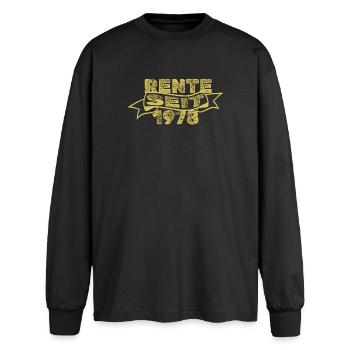1978 - T-shirt manches longues oversize - noir - Devant - AI Model Male 185 light (185cm)