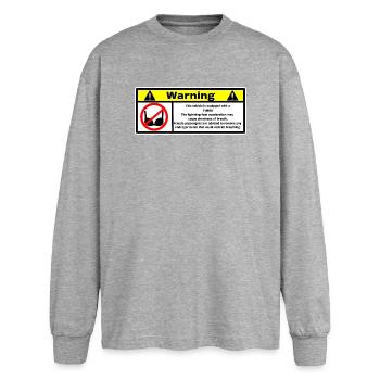 Turbo  - T-shirt manches longues oversize - gris chiné - Devant - AI Model Female 180 light (180cm)