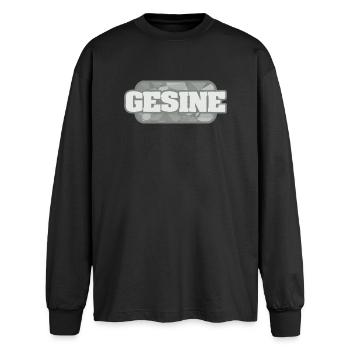 Bio Gesine - Oversized Long Sleeve T-Shirt - black - Front - AI Model Male 185 light (185cm)