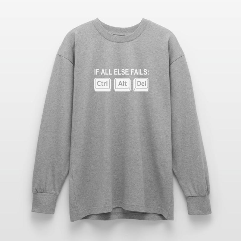 Programmierer Shortcut Geek IT Support Computer  Oversized Langarmshirt 
