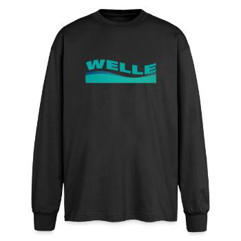 VAGUE - T-shirt manches longues oversize - noir - Devant - AI Model Male 185 light (185cm)