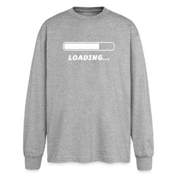 Loading - Oversized Long Sleeve T-Shirt - sports grey - Front - AI Model Female 180 light (180cm)