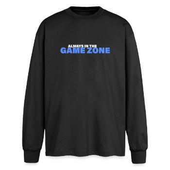 ZONE DE JEU - T-shirt manches longues oversize - noir - Devant - AI Model Male 185 light (185cm)