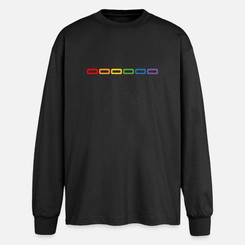 LGBT Shirt Regenbogen für den nächsten CSD. - Oversized Langarmshirt  - Schwarz