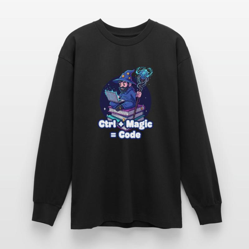 Ctrl Magic Code Wizard Oversized Long Sleeve T-Shirt