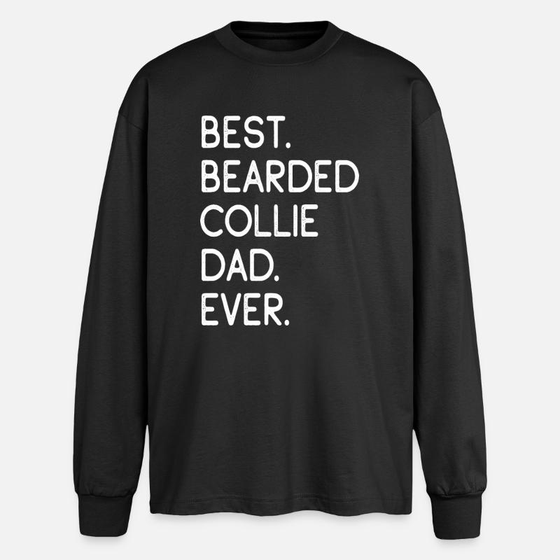 Bearded Collie - Oversized Langarmshirt  - Schwarz