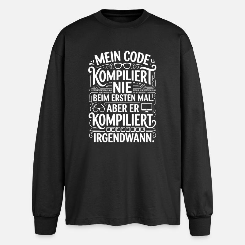 My code doesn't compile the first time - Oversized Long Sleeve T-Shirt - black