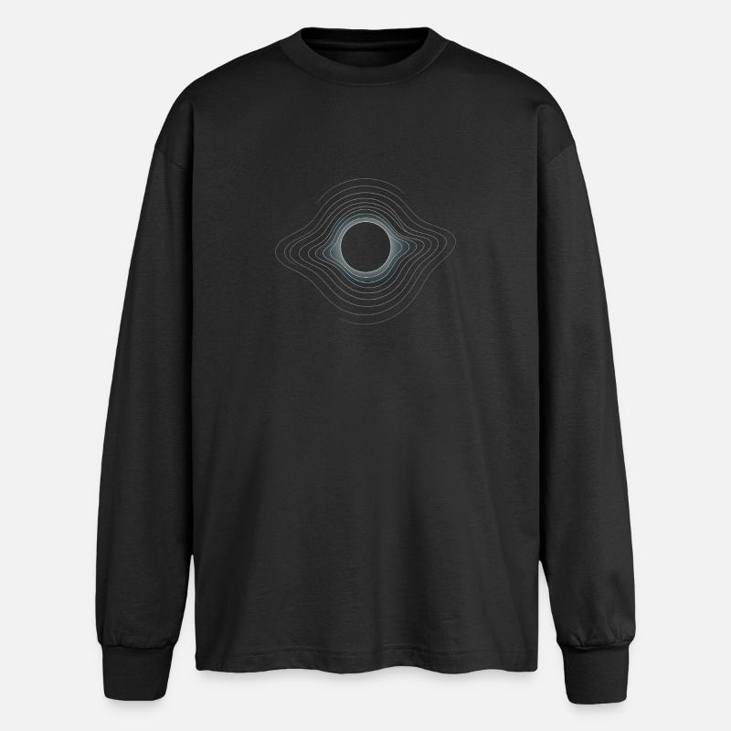 Event Horizon Minimal – Das perfekte schwarze Loch - Oversized Langarmshirt  - Schwarz