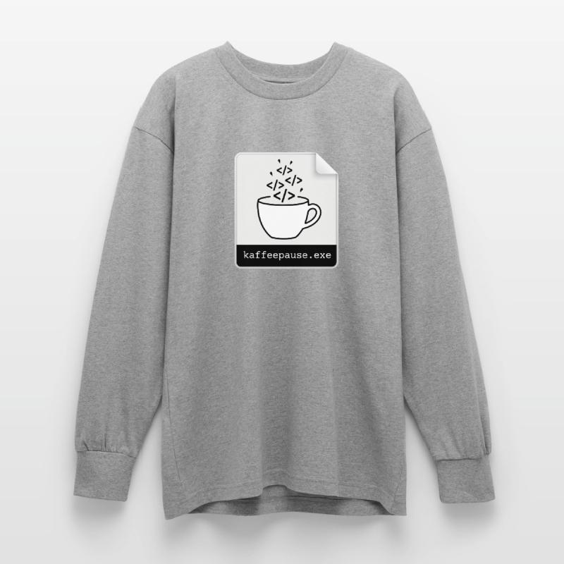 Kaffeepause.exe - IT Programmieren Informatik Code Oversized Langarmshirt 