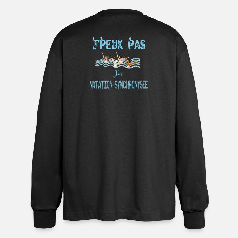 j'peux pas j'ai natation synchronisee - T-shirt manches longues oversize - noir