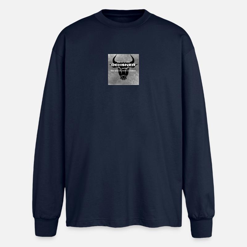 Nachname Ochsner - Oversized Langarmshirt  - Navy