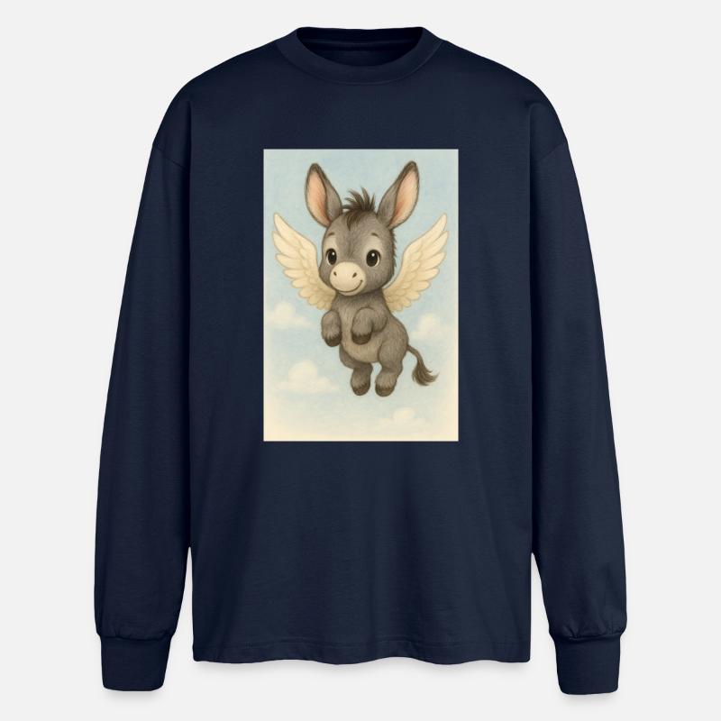 Fliegesel - Oversized Langarmshirt  - Navy