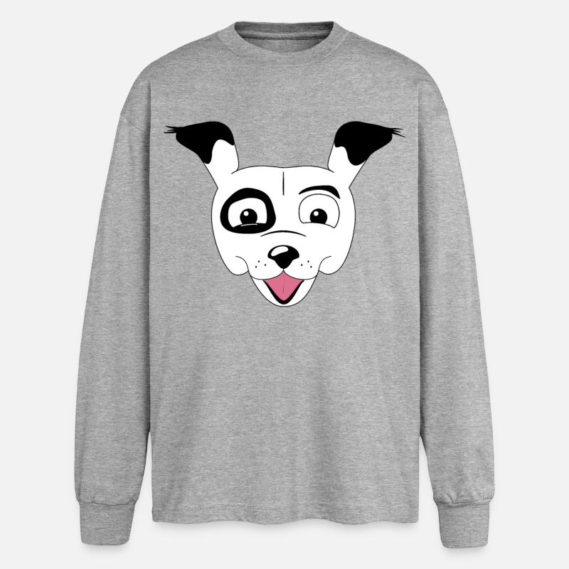 Mohn - Oversized Langarmshirt  - Grau meliert