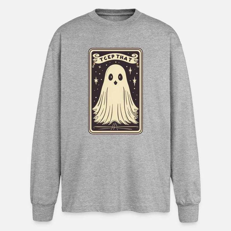 Tarot Karte Geist - Oversized Langarmshirt  - Grau meliert