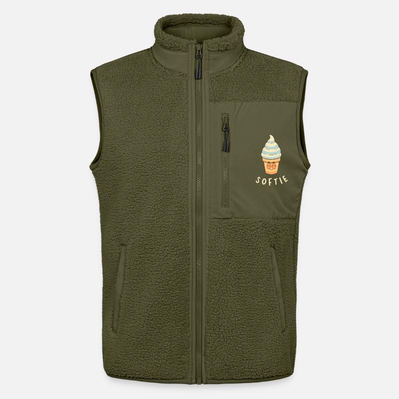 Softie Softeis Comic Icecream Lover - Unisex Sherpaweste von Stanley/Stella - Khaki