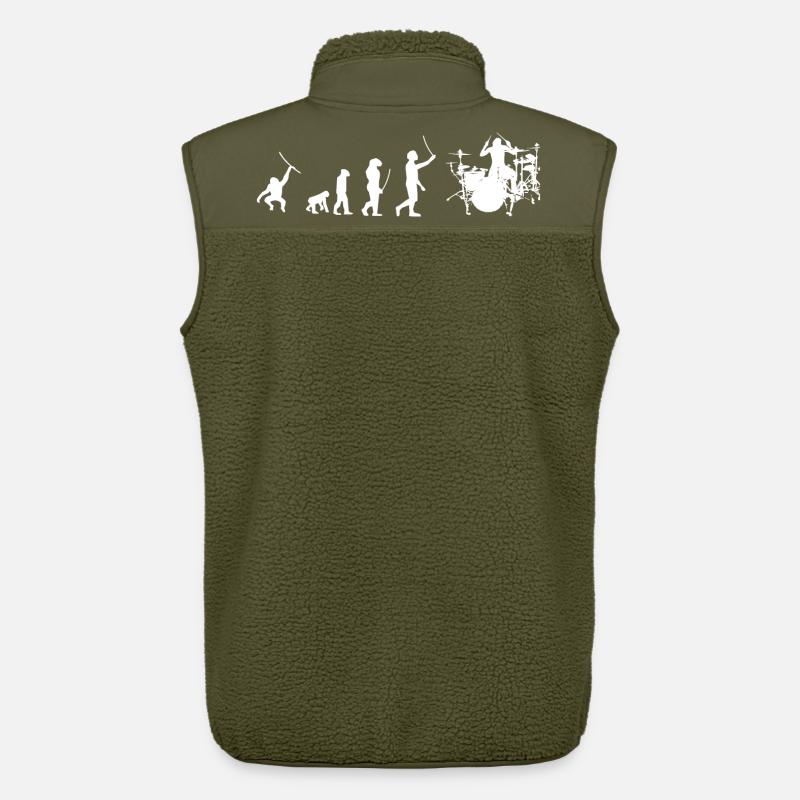 Batteur Evolution - Veste sans manches sherpa unisexe Stanley/Stella - kaki