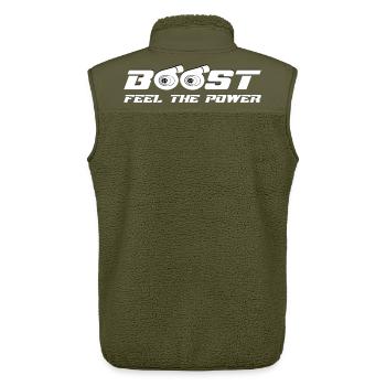 Boost Turbo - Unisex Sherpaweste von Stanley/Stella - Khaki - Hinten - AI Model Male 178 light (178cm)