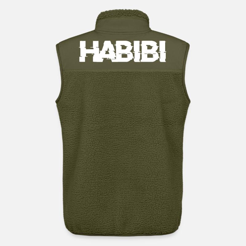 Habibi Schriftzug - Unisex Sherpaweste von Stanley/Stella - Khaki