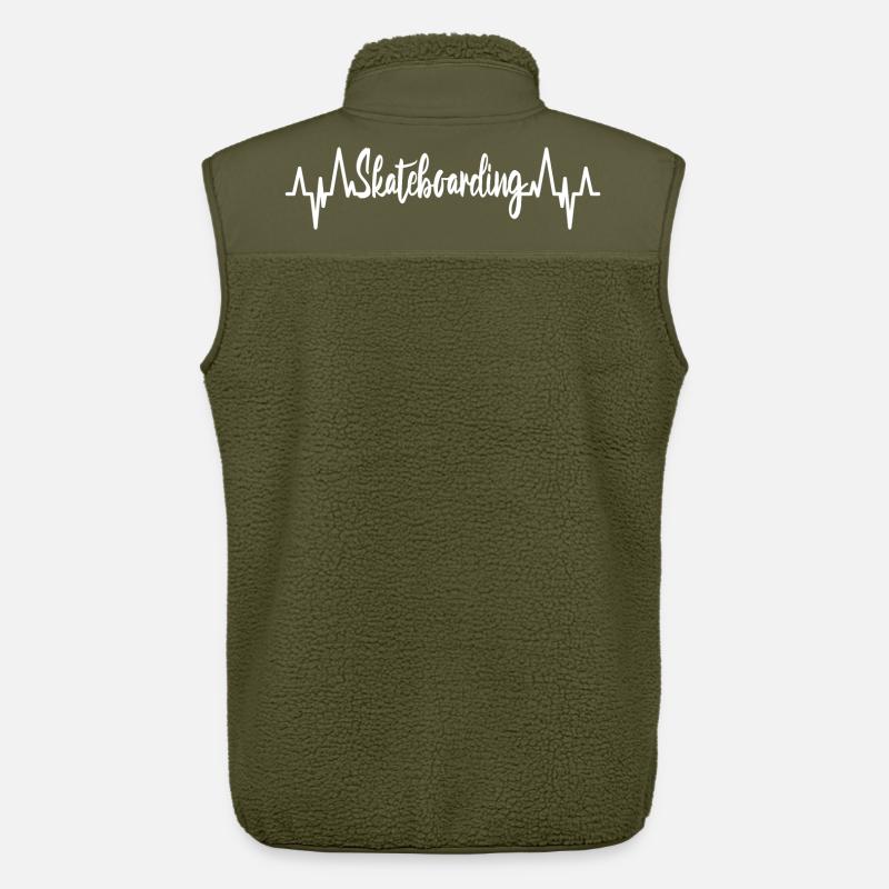 Skateboarding Kardiogramm - Unisex Sherpaweste von Stanley/Stella - Khaki