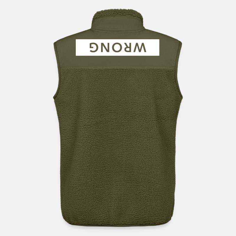 wrong upside down funny saying - Unisex Sherpa Gilet by Stanley/Stella - khaki