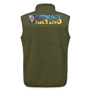 Ostblock Latino Ukrainer Ukraine Geschenk - Unisex Sherpaweste von Stanley/Stella - Khaki - Hinten - AI Model Male 178 light (178cm)