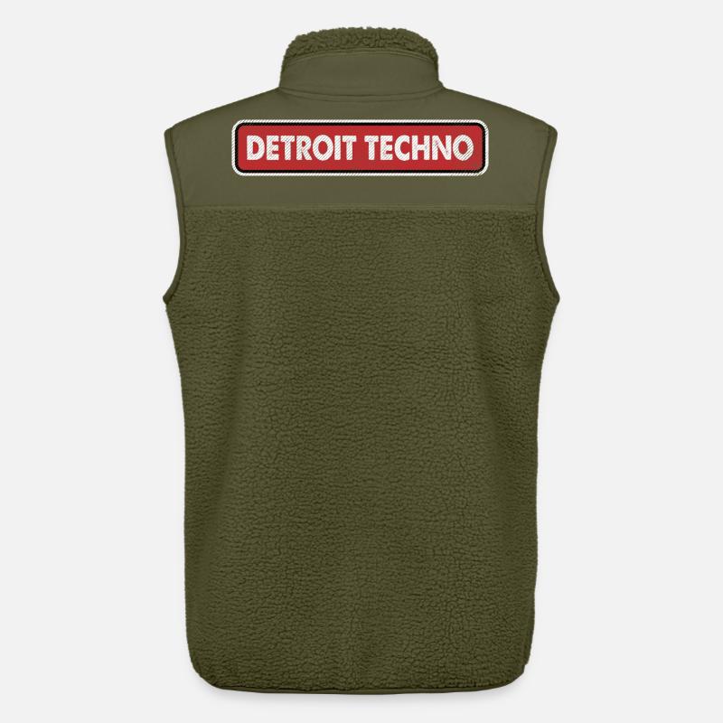 Detroit Techno Retro Logo - Unisex Sherpaweste von Stanley/Stella - Khaki
