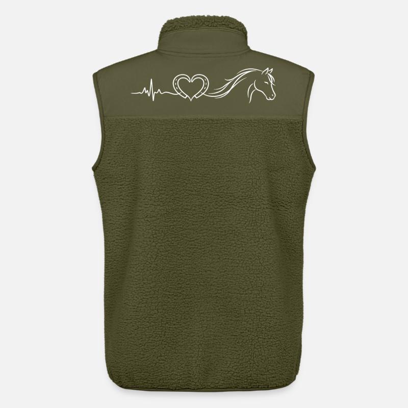 Pferde Herzschlag – Reiterin Geschenkidee - Unisex Sherpaweste von Stanley/Stella - Khaki
