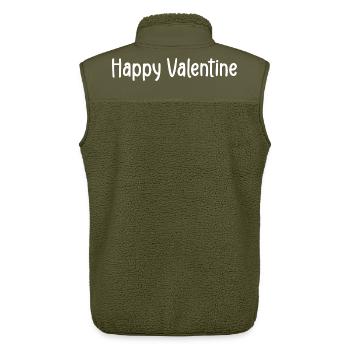 Happy Valentine - Unisex Sherpa Gilet by Stanley/Stella - khaki - Back - AI Model Male 178 light (178cm)