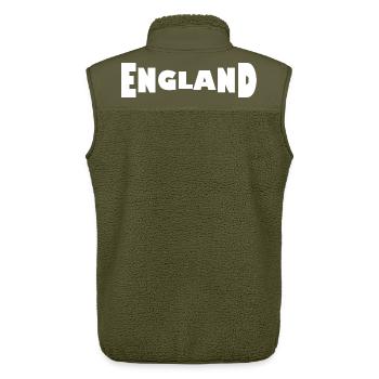 Angleterre - Veste sans manches sherpa unisexe Stanley/Stella - kaki - Dos - AI Model Male 178 light (178cm)