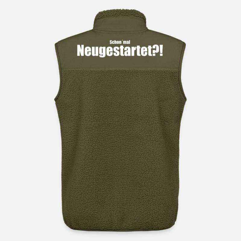 Schon`mal Neugestartet?! - Unisex Sherpaweste von Stanley/Stella - Khaki
