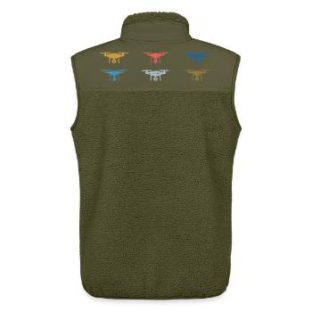 Herzschlag Drohne Drohnen - Unisex Sherpaweste von Stanley/Stella - Khaki - Hinten - AI Model Male 178 light (178cm)
