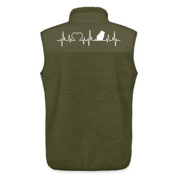 Hamster heartbeat - Unisex Sherpa Gilet by Stanley/Stella - khaki - Back - AI Model Male 178 light (178cm)