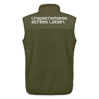Geschenk für Nerds Unspeicherbares echtes Leben - Unisex Sherpaweste von Stanley/Stella - Khaki - Hinten - AI Model Male 178 light (178cm)