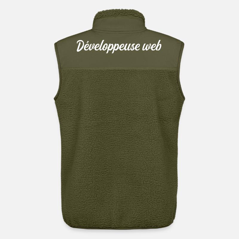 Développeuse Web - Veste sans manches sherpa unisexe Stanley/Stella - kaki