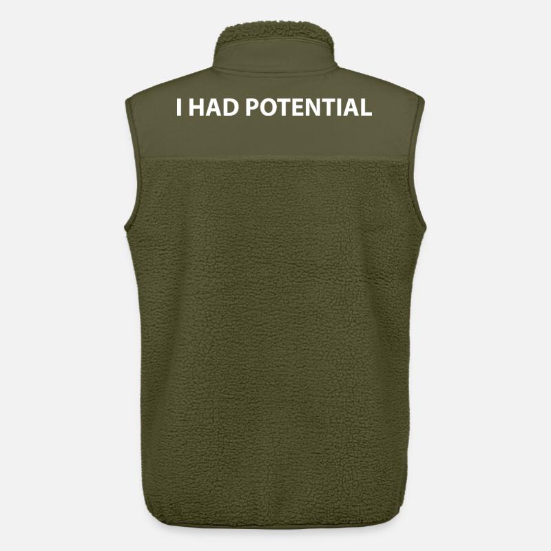 J’avais du potentiel - Veste sans manches sherpa unisexe Stanley/Stella - kaki
