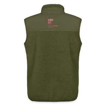 Banjo - Unisex Sherpa Gilet by Stanley/Stella - khaki - Back - AI Model Male 178 light (178cm)