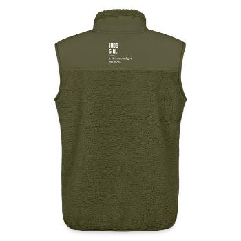 Judo - Unisex Sherpa Gilet by Stanley/Stella - khaki - Back - AI Model Male 178 light (178cm)