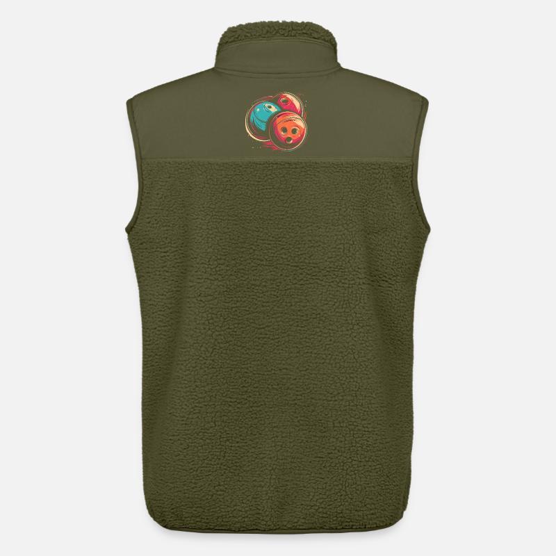 Bowlingkugeln Synthwave - Unisex Sherpaweste von Stanley/Stella - Khaki
