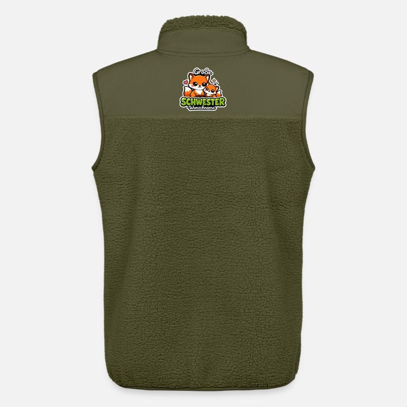 Große Schwester Geschenk Füchse 2026 - Unisex Sherpaweste von Stanley/Stella - Khaki